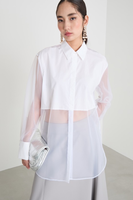Panelled organza shirt Intrend