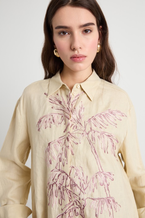 Camicia oversize ricamata