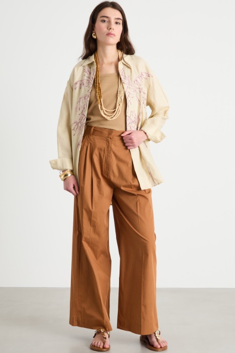 Oversized embroidered shirt Intrend