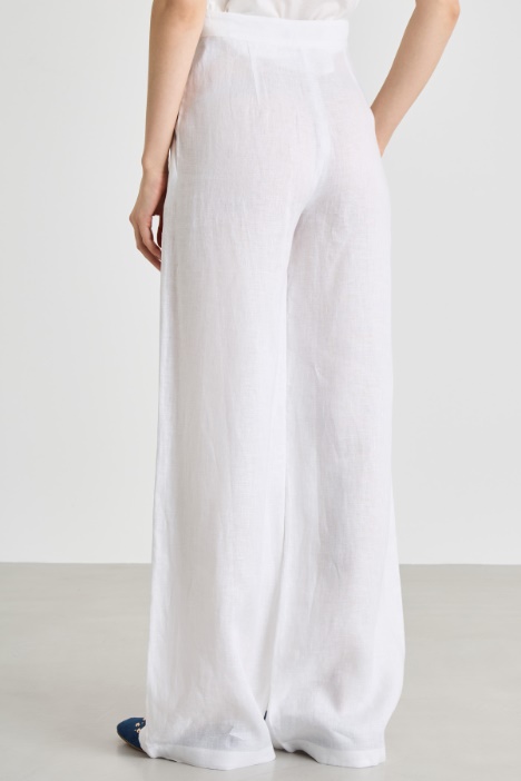 Pantalone ampio in tela