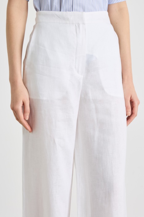 Pantalone ampio in tela