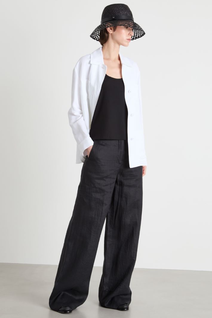 Wide-leg linen trousers Intrend