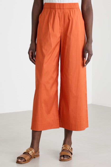 Pantalone in popeline stretch