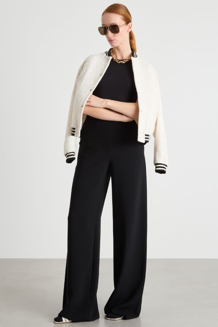 Wide-leg cady trousers Intrend