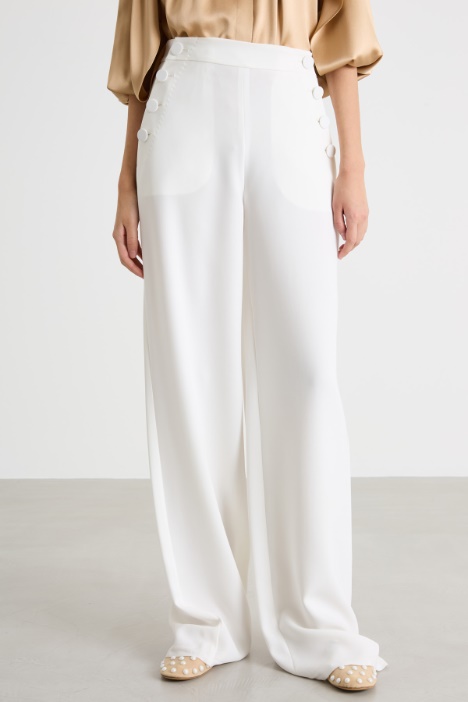 Pantalone ampio in cady