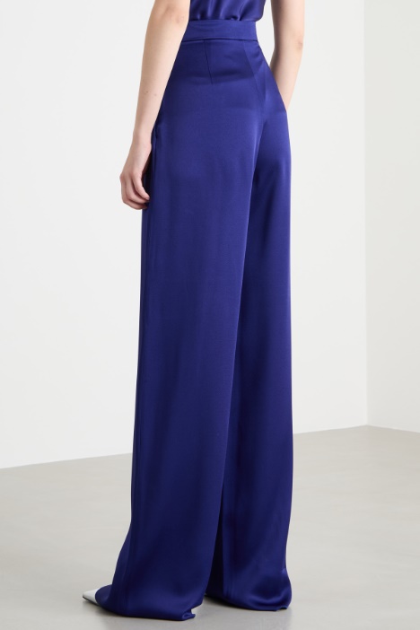 Pantalone fluido in raso