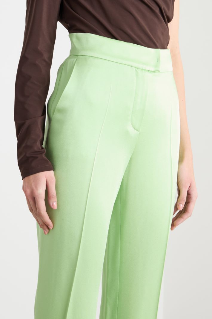 Pantalone a sigaretta in raso Intrend - 3