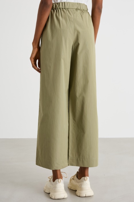 Pantalone dritto in popeline