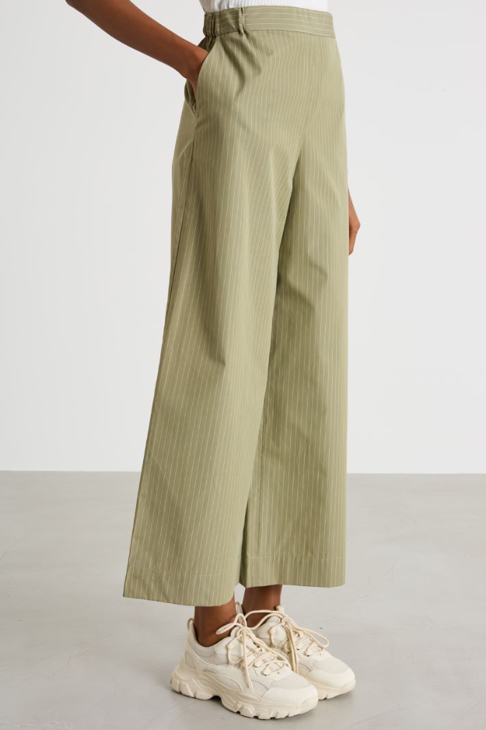 Pantalone dritto in popeline Intrend - 2