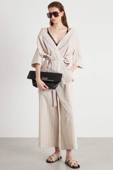 Straight poplin trousers Intrend