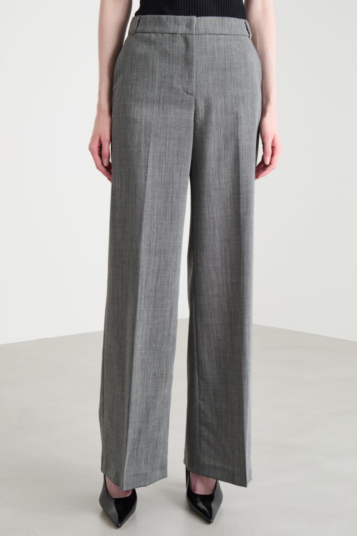 Straight-fit wide-leg trousers Intrend - 2