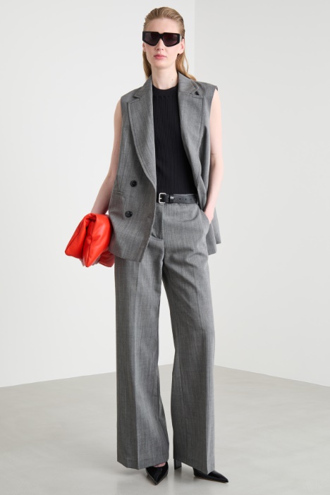 Straight-fit wide-leg trousers Intrend