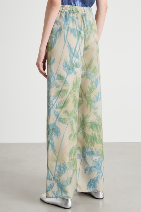 Pantalone palazzo in raso