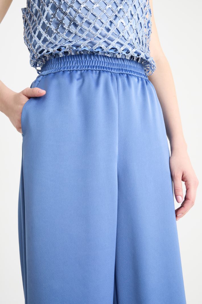 Satin palazzo trousers Intrend - 3