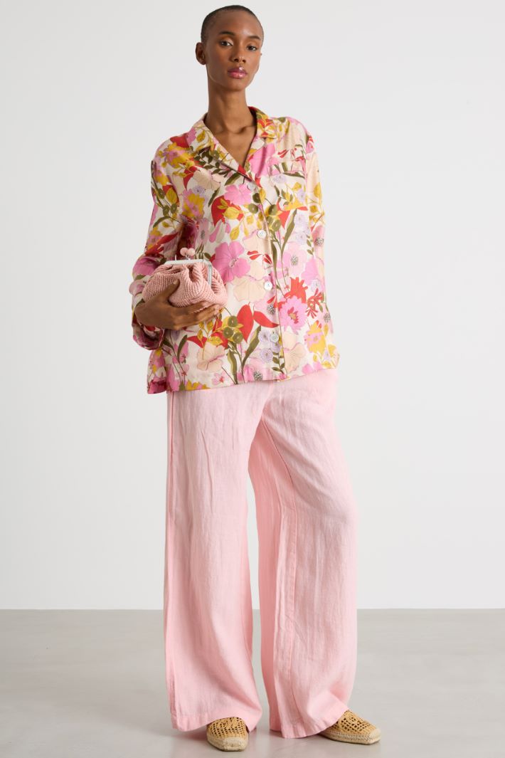 Wide-leg linen trousers Intrend