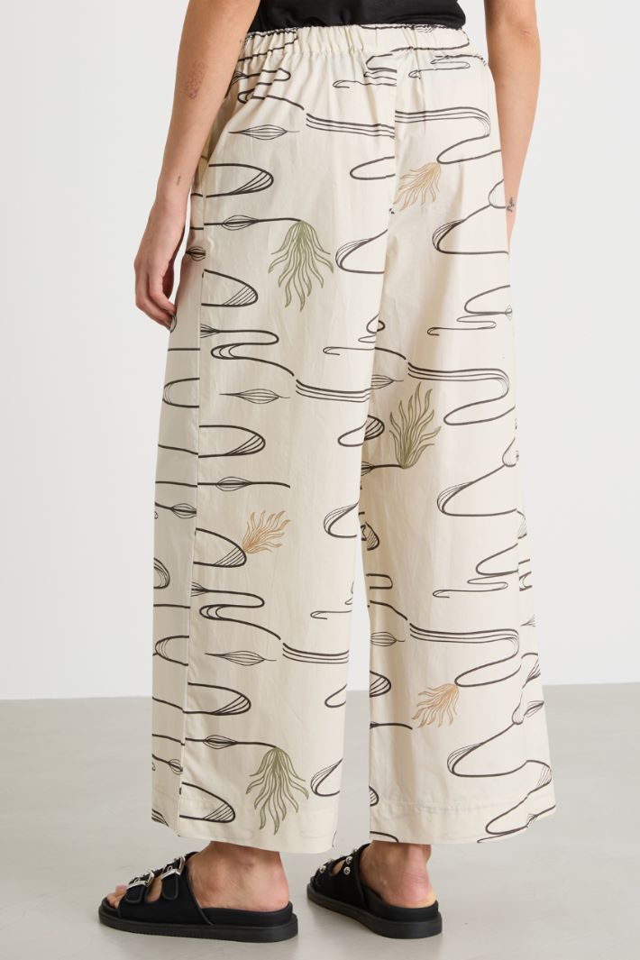 Wide-leg cotton trousers Intrend - 4