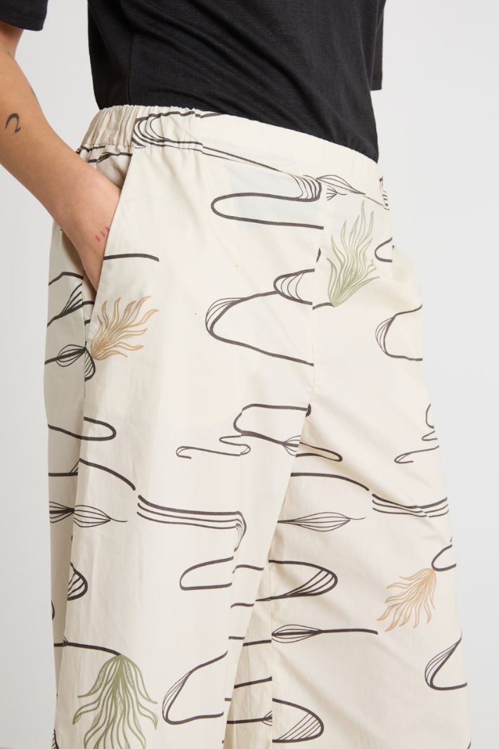 Wide-leg cotton trousers Intrend - 3