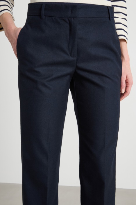 Pantalone dritto in flanella