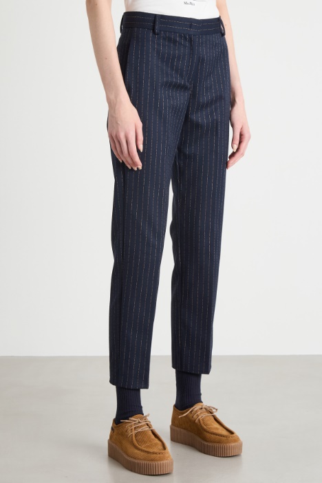 Pantalone dritto in flanella