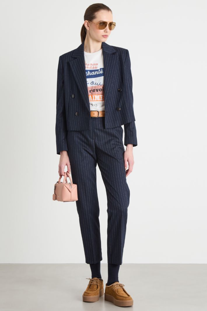 Straight flannel trousers Intrend