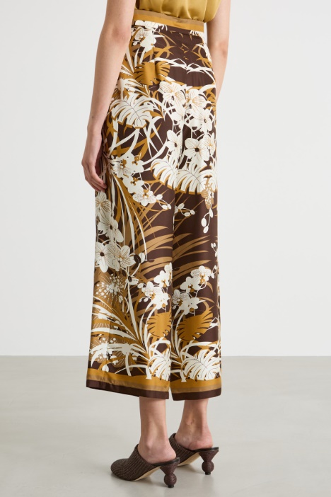 Pantalone crop stampato