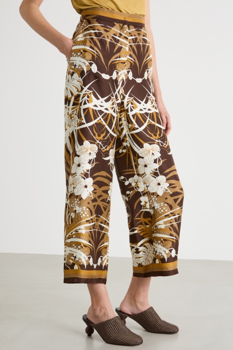 Pantalone crop stampato