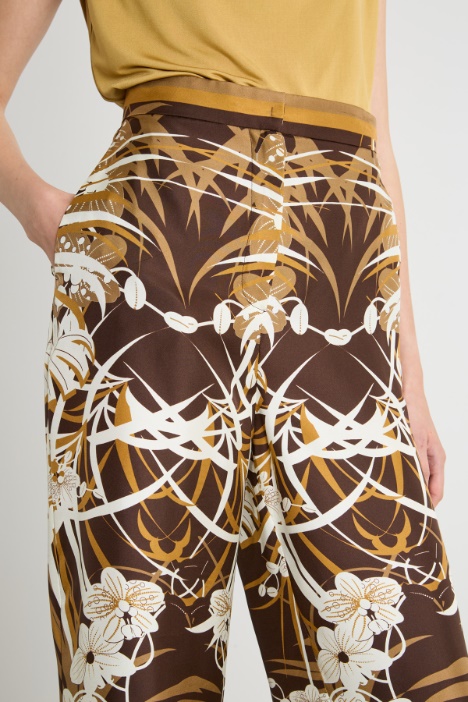 Pantalone crop stampato