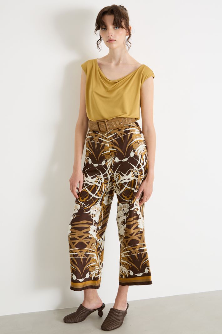 Pantalone crop stampato Intrend