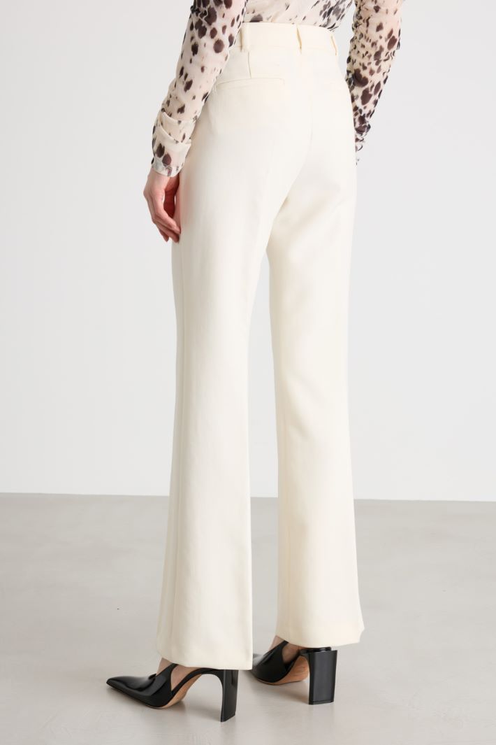 Pantalone flare in tela doppia Intrend - 4