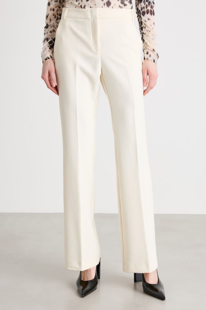 Pantalone flare in tela doppia Intrend - 2