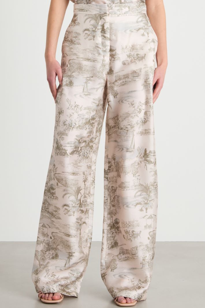 Pantalone palazzo stampato Intrend - 2