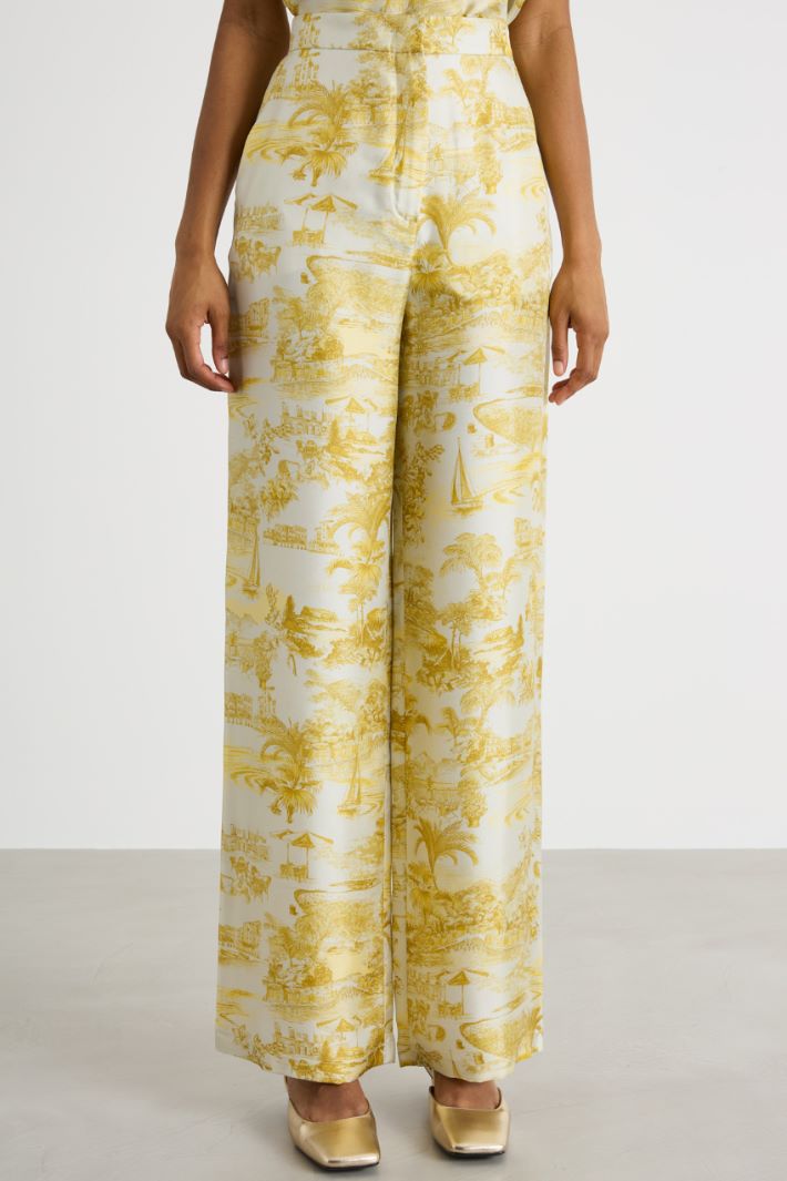 Pantalone palazzo stampato Intrend - 2