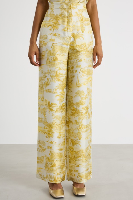 Pantalone palazzo stampato
