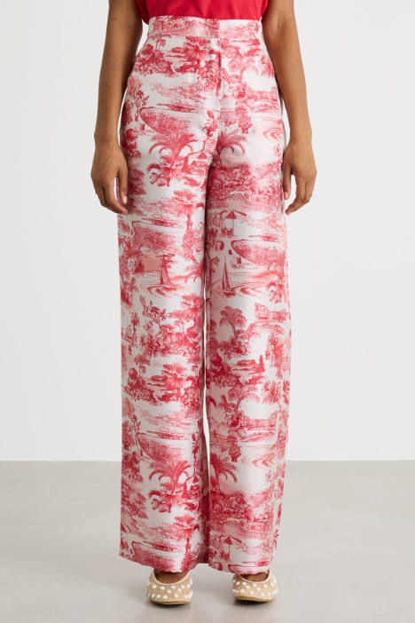 Pantalone palazzo stampato