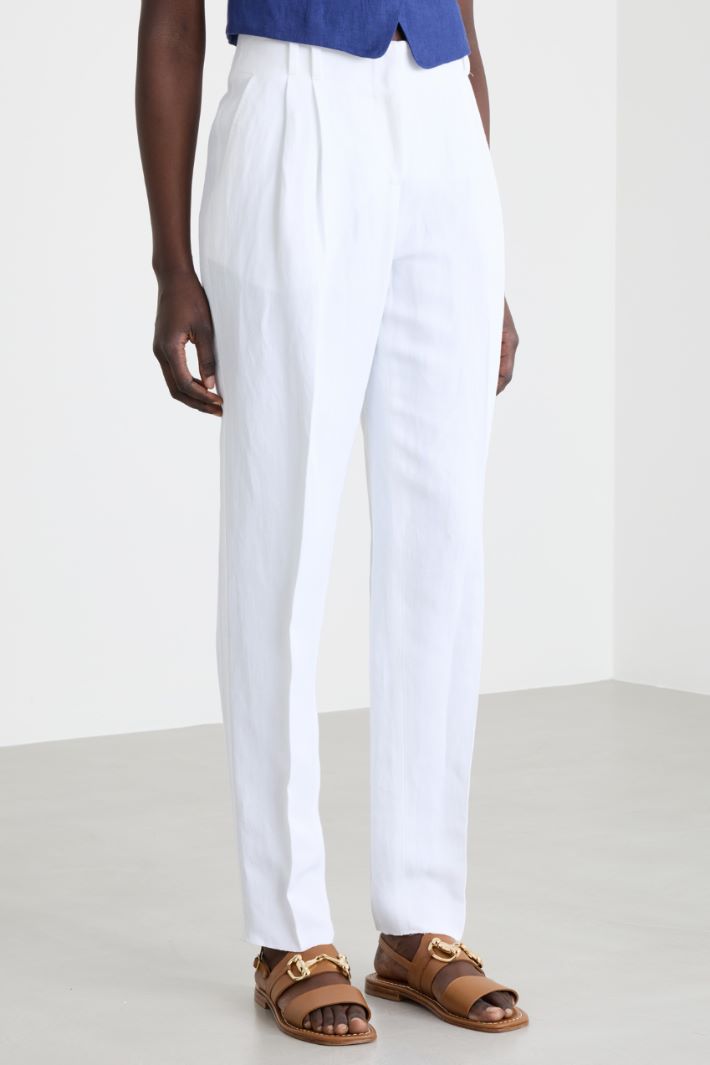 Pantalone carrot in tela Intrend - 2