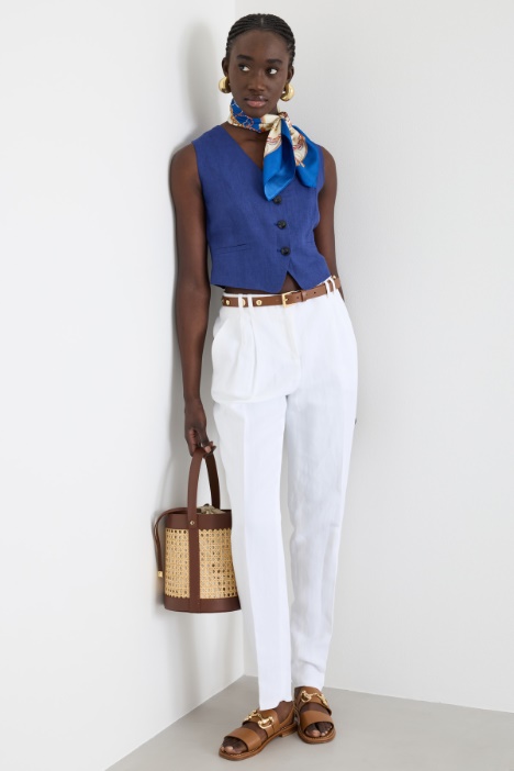 Pantalone carrot in tela Intrend