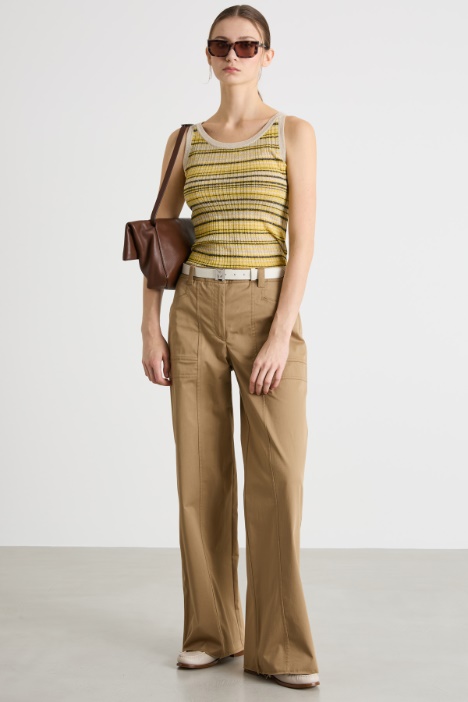 Pantalone ampio in gabardina Intrend