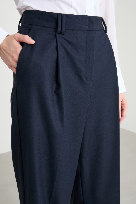 Pantalone ampio in flanella