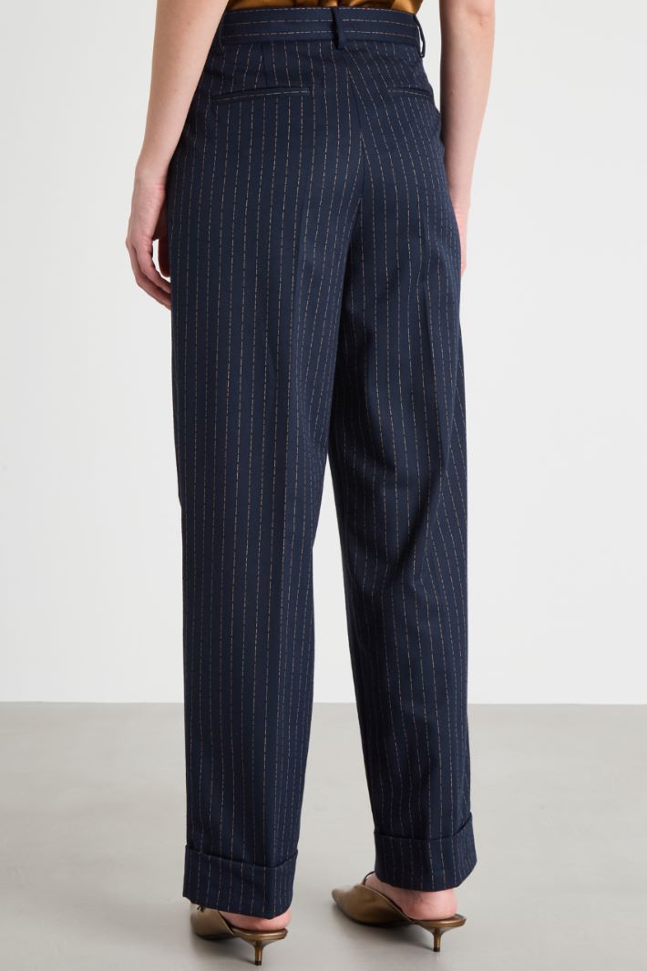 Wide-leg flannel trousers Intrend - 4