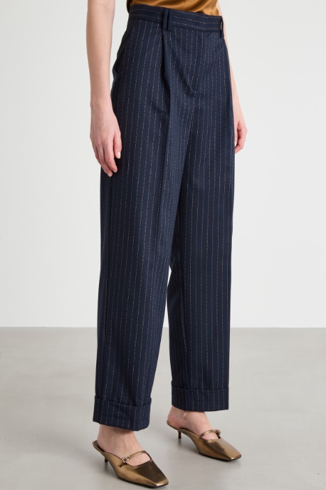 Pantalone ampio in flanella