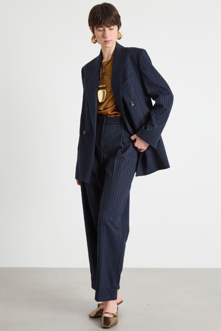 Wide-leg flannel trousers Intrend