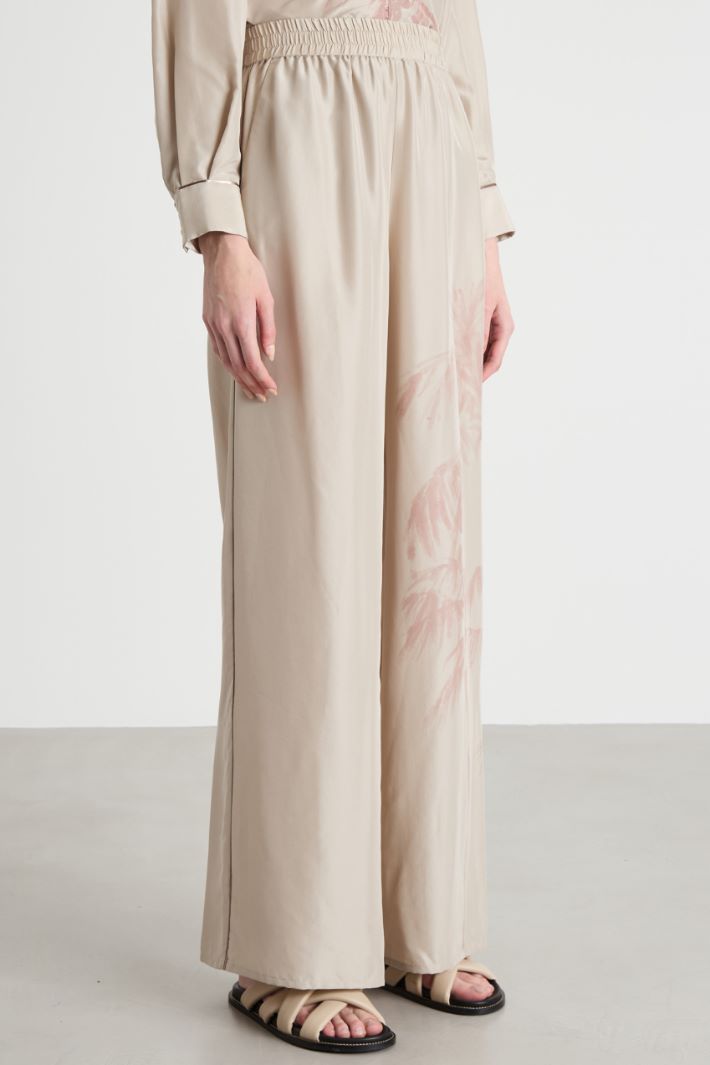 Printed wide-leg trousers Intrend - 2