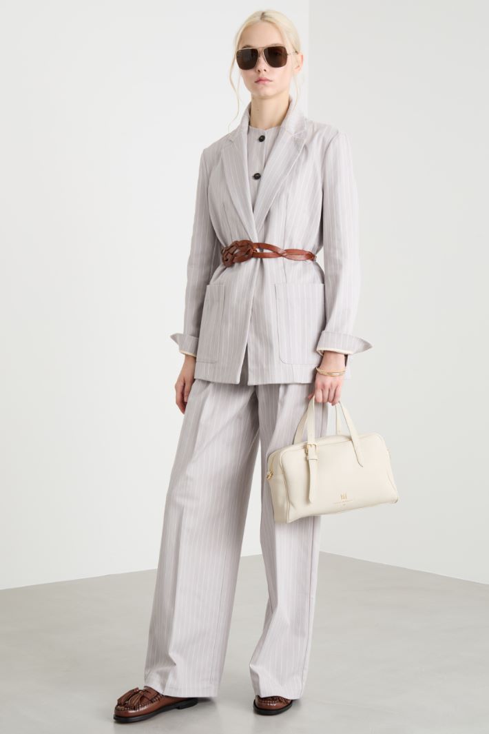 Pinstriped wide-leg trousers Intrend