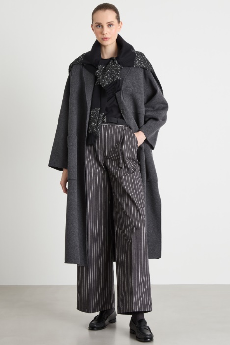 Pinstriped wide-leg trousers Intrend