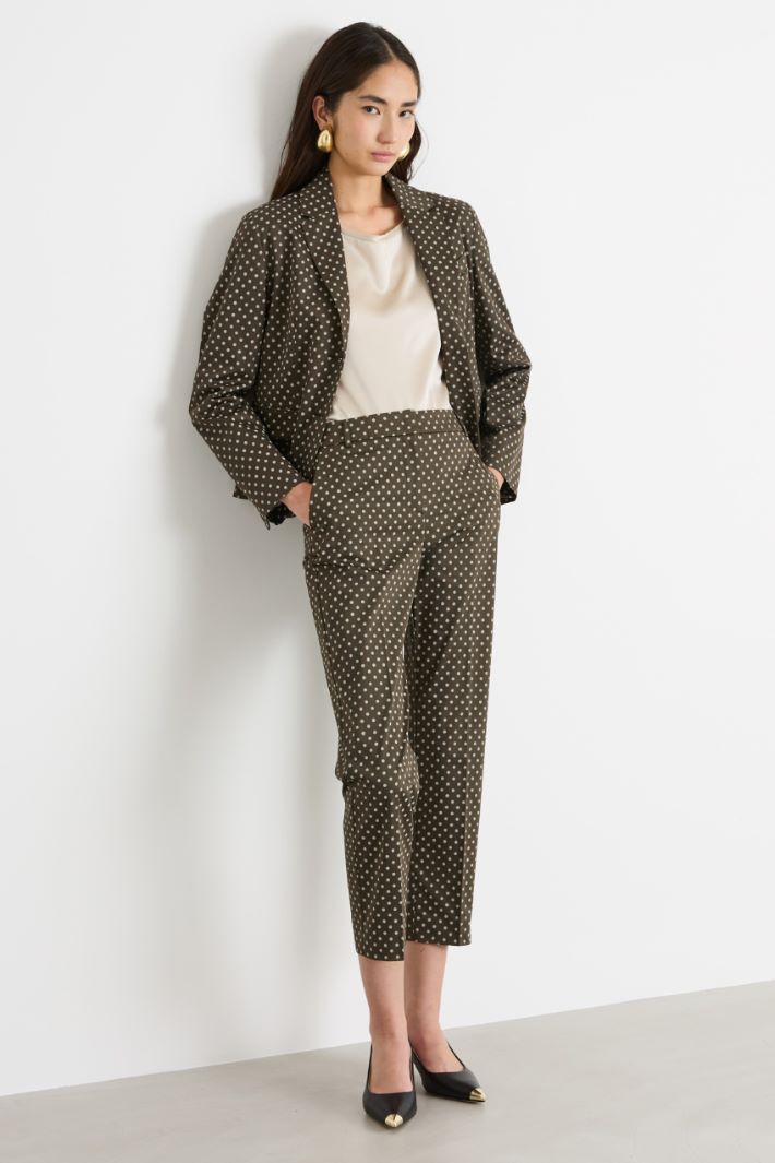 Stretch-cotton cigarette trousers Intrend