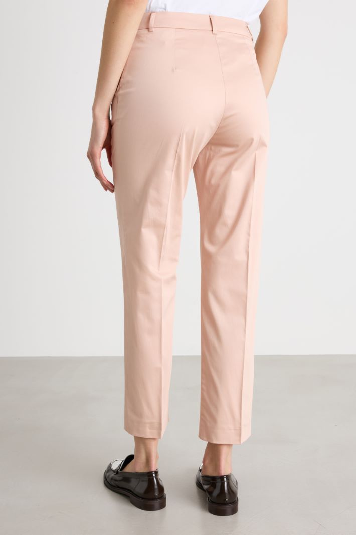 Stretch-cotton cigarette trousers Intrend - 4