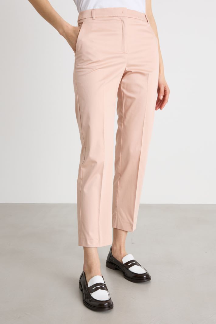 Stretch-cotton cigarette trousers Intrend - 2