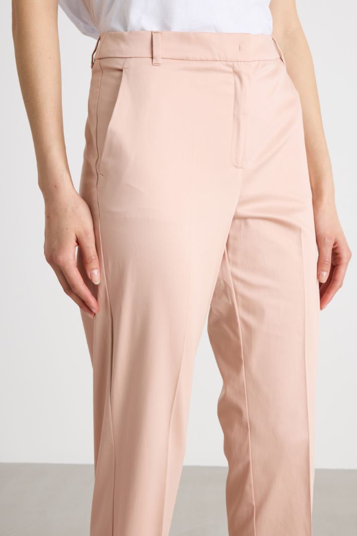 Stretch-cotton cigarette trousers Intrend - 3