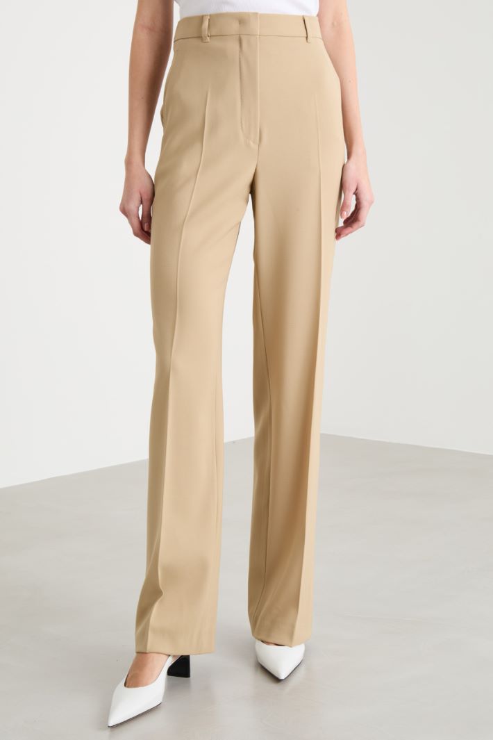 Straight-fit trousers with back darts Intrend - 2