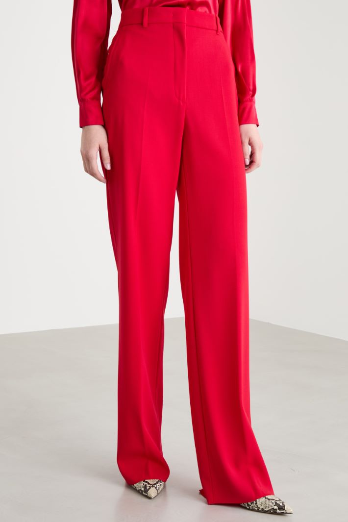 Straight-fit trousers with back darts Intrend - 2